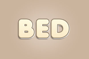 Bed - 3D Text Style Effect