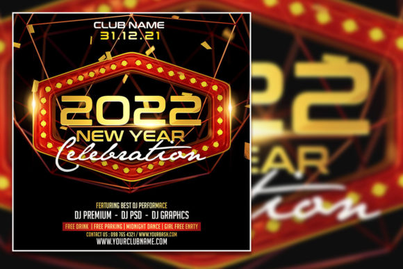 Dark New Year Celebration Social Media