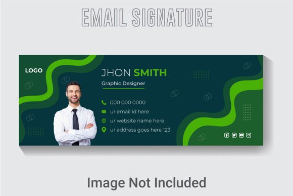 Email Signature Vector Design Template for Professional Branding