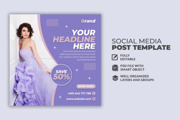 Fashion Sale Social Media Banner Design and Social Media Post Template