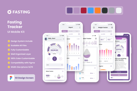 Fasting Tracker Application Mobile UI KI: Building Better Apps with Ready-Made Templates