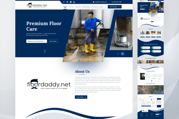 Floor Cleaning Website UI UX Design: A Professional Approach to Digital Excellence