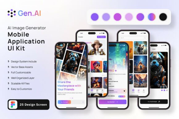 How the Ai Image Generator App Mobile UI KIT Helps Build Better Mobile Applications