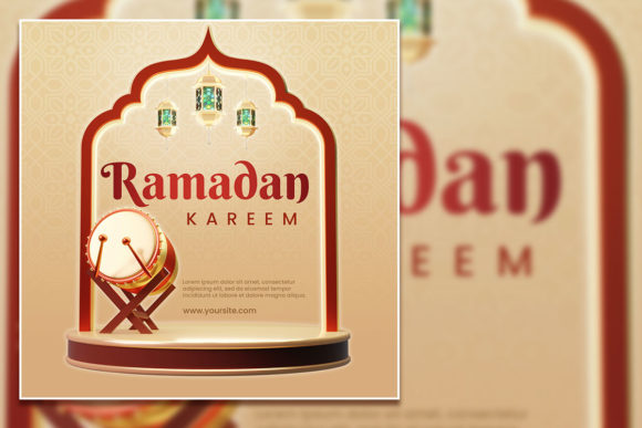 Modern Ramadan Kareem Social Media Post & Flyer